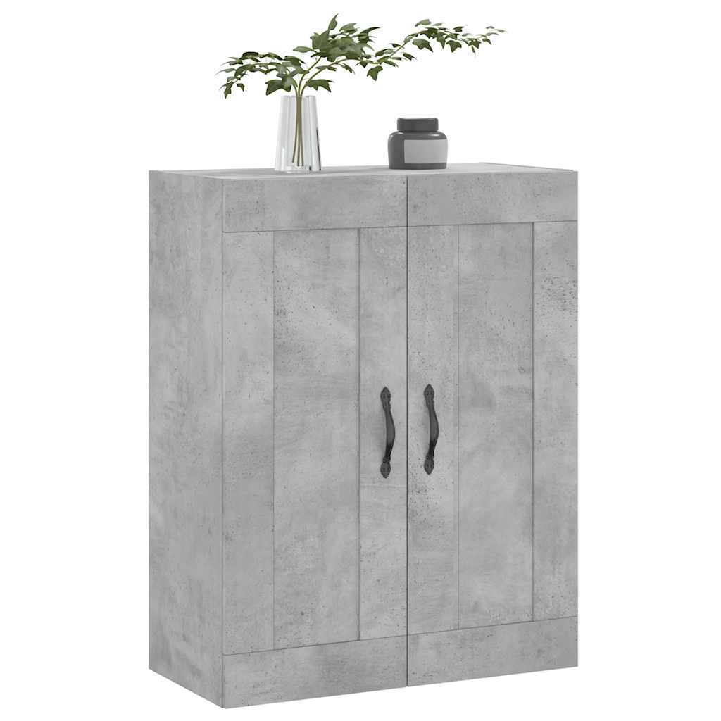 betonszürke szerelt fa fali szekrény 69,5 x 34 x 90 cm