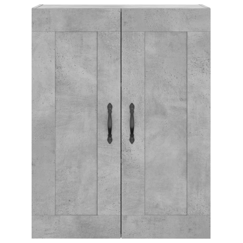 betonszürke szerelt fa fali szekrény 69,5 x 34 x 90 cm