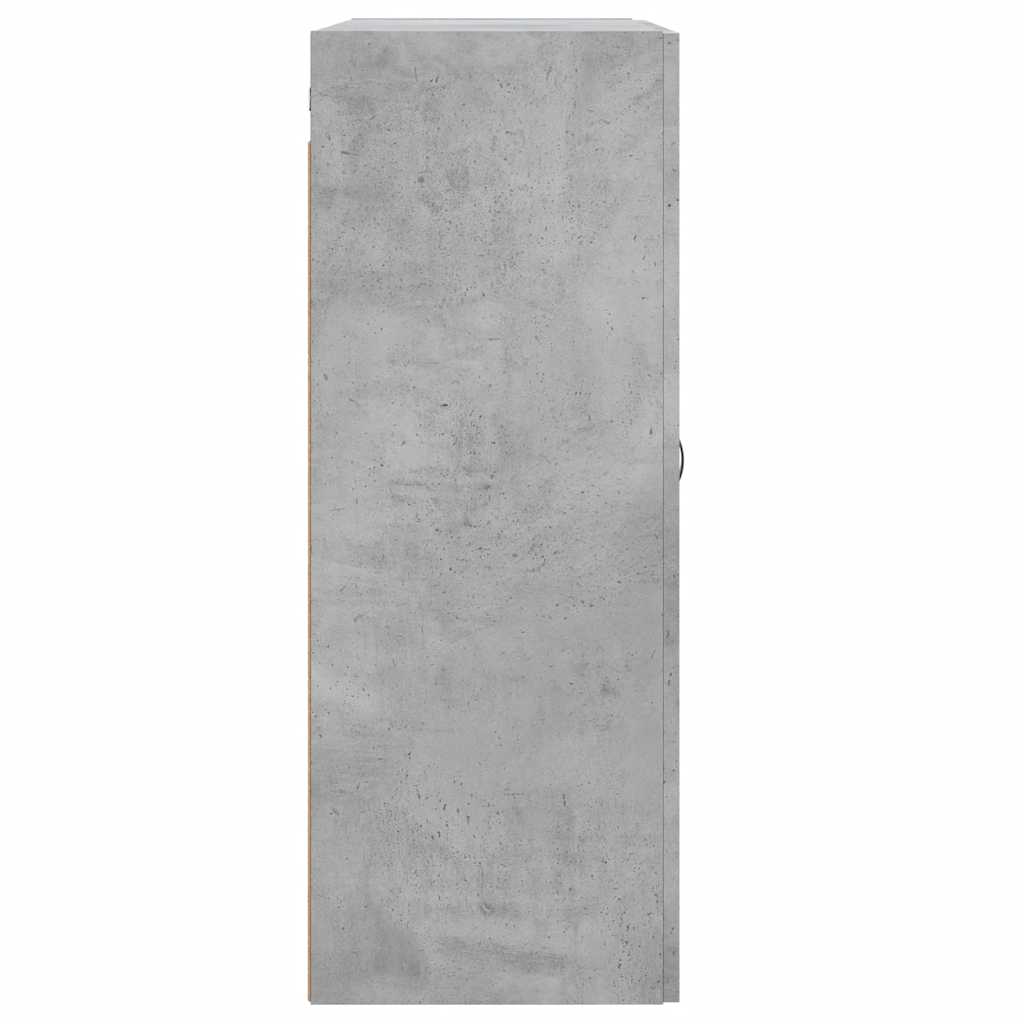 betonszürke szerelt fa fali szekrény 69,5 x 34 x 90 cm