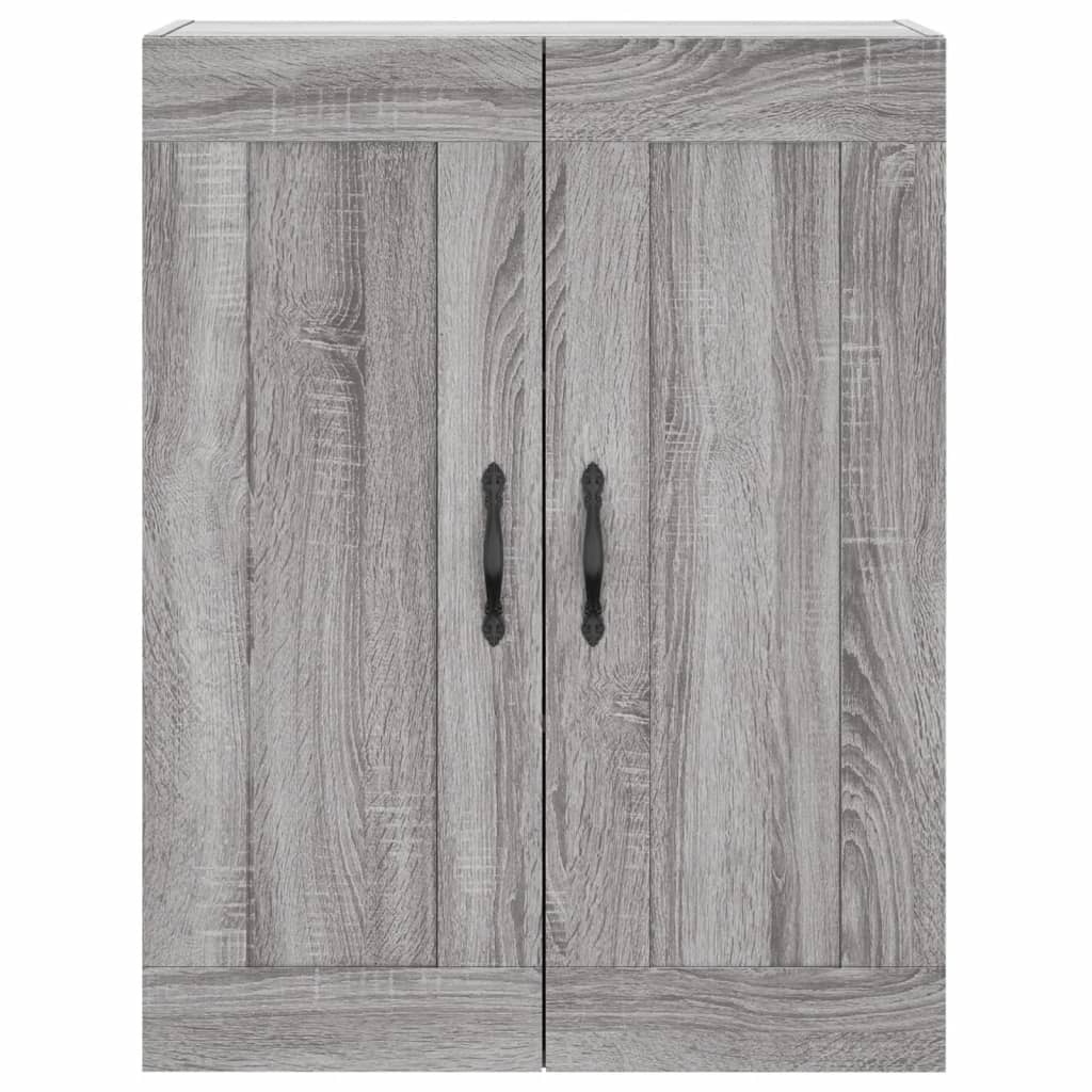 szürke sonoma szerelt fa fali szekrény 69,5 x 34 x 90 cm