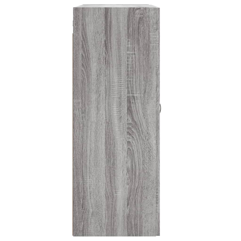 szürke sonoma szerelt fa fali szekrény 69,5 x 34 x 90 cm