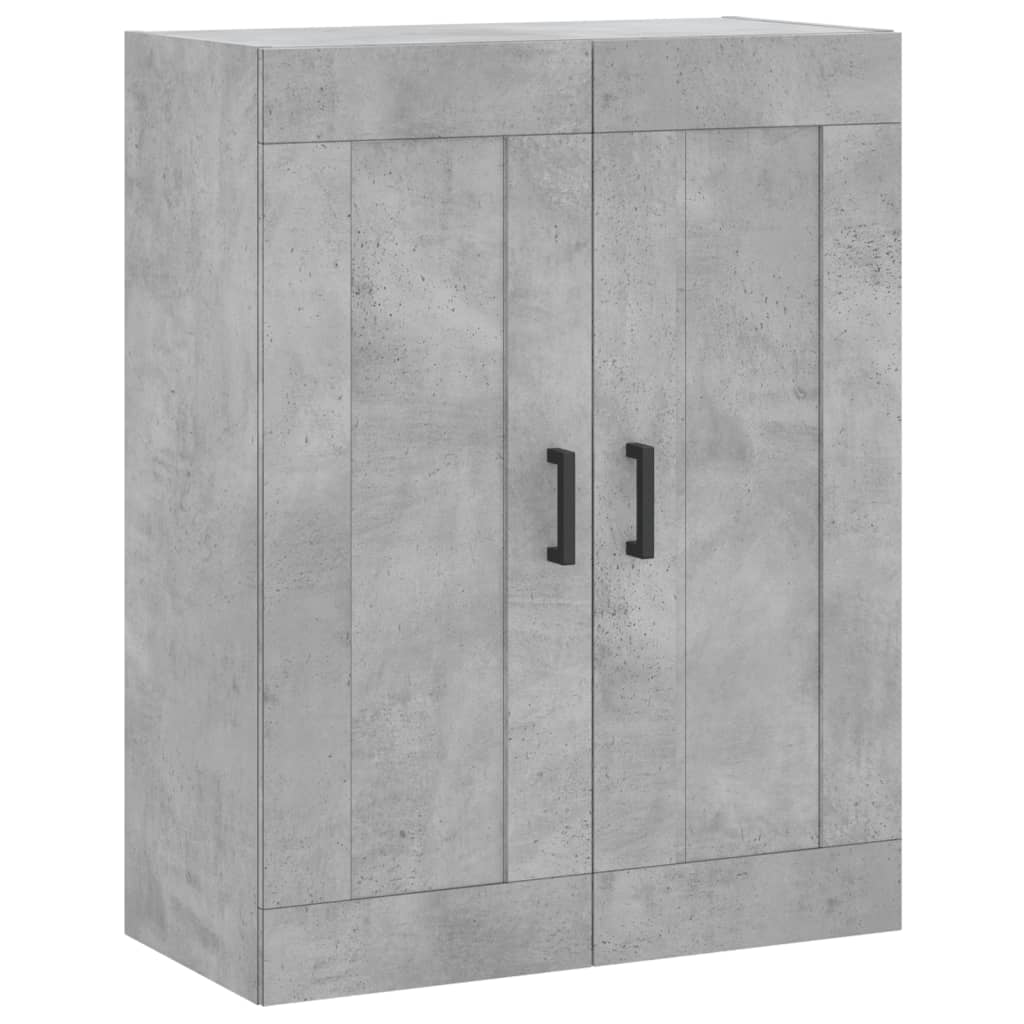 betonszürke szerelt fa fali szekrény 69,5 x 34 x 90 cm