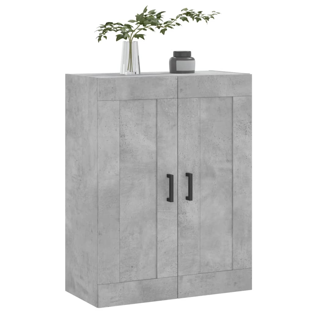 betonszürke szerelt fa fali szekrény 69,5 x 34 x 90 cm