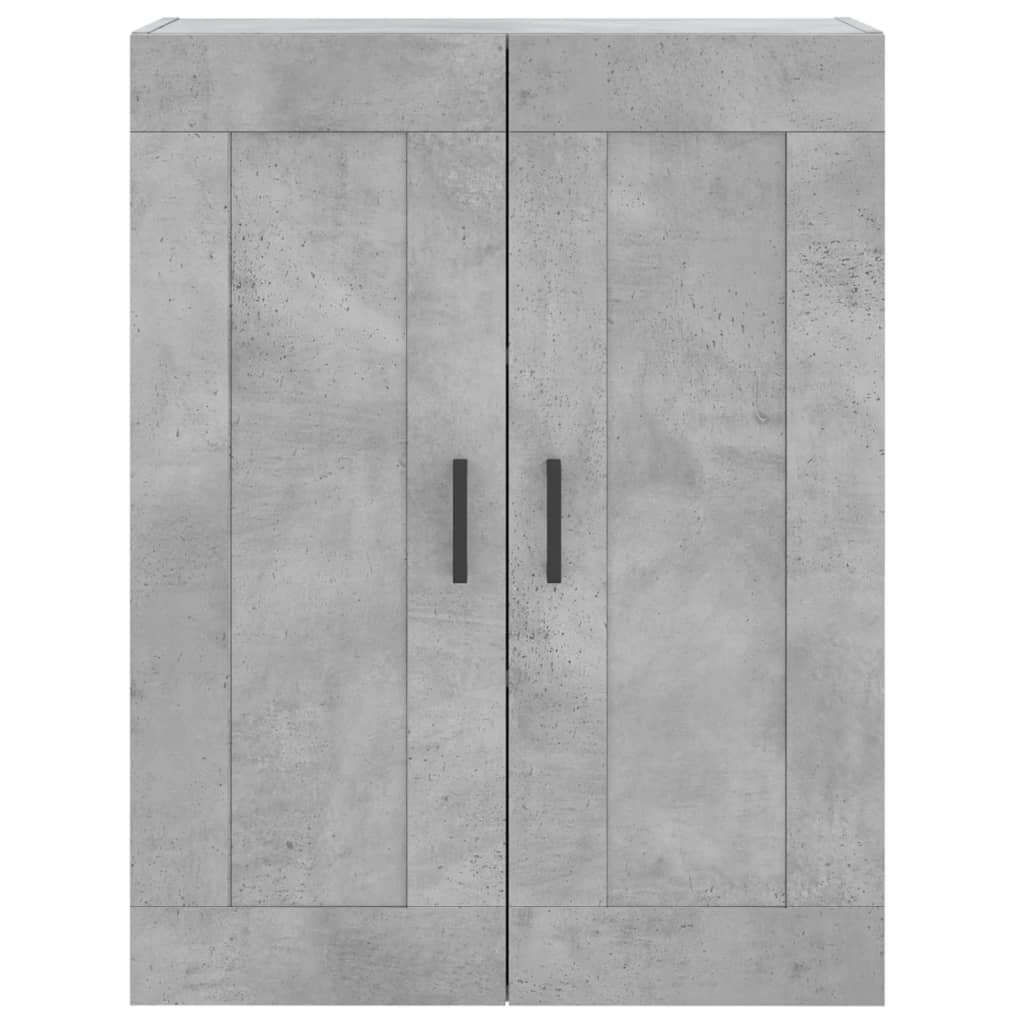 betonszürke szerelt fa fali szekrény 69,5 x 34 x 90 cm