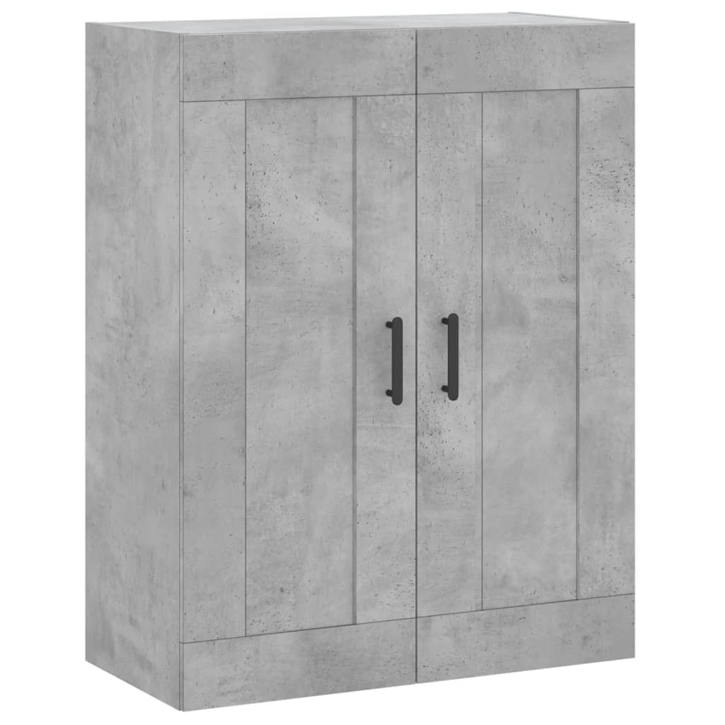 betonszürke szerelt fa fali szekrény 69,5 x 34 x 90 cm