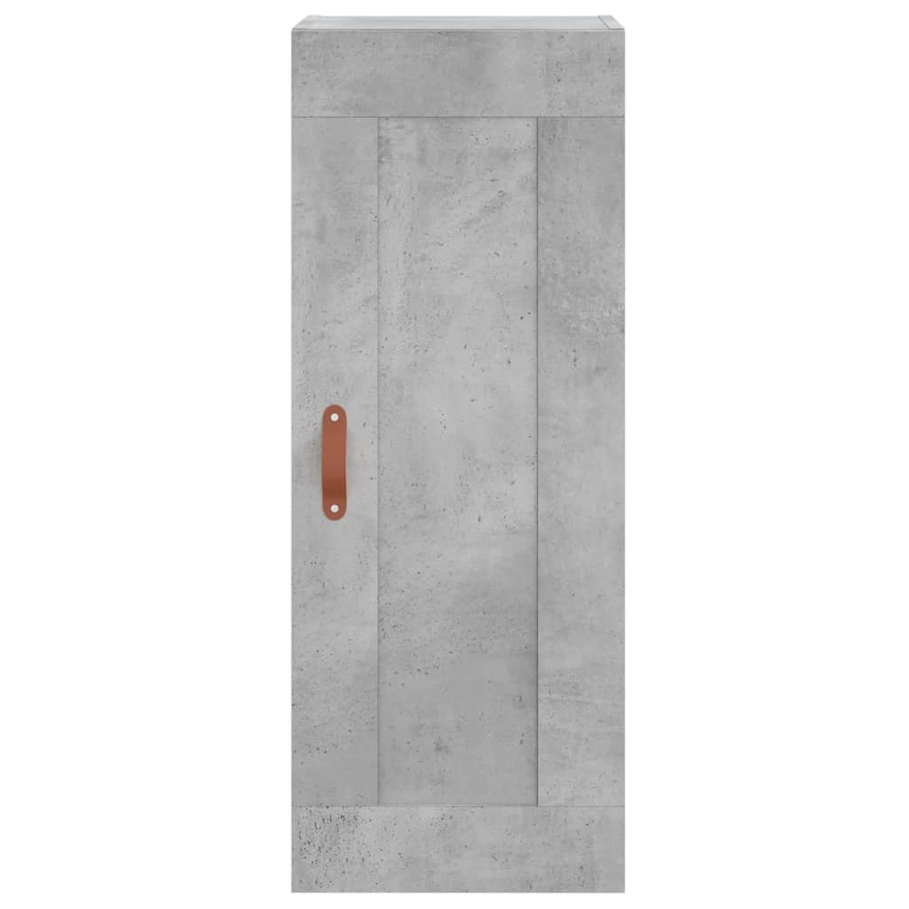 betonszürke szerelt fa fali szekrény 34,5x34x90 cm