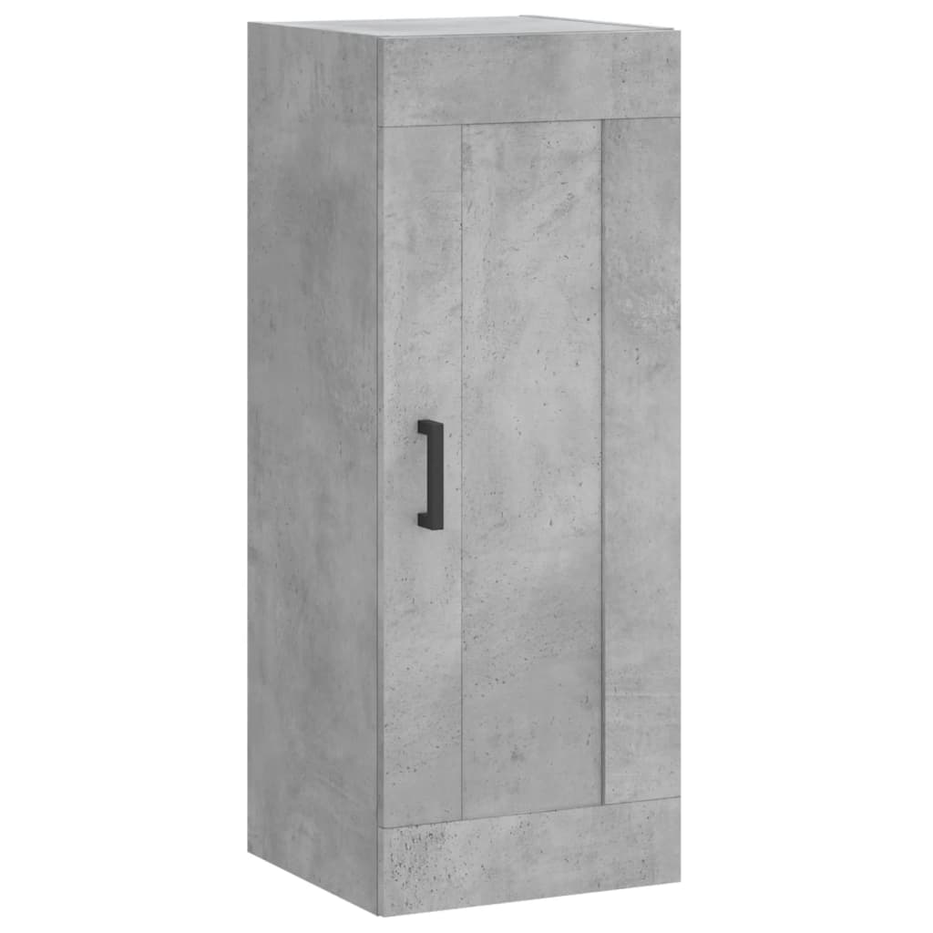 betonszürke szerelt fa fali szekrény 34,5x34x90 cm