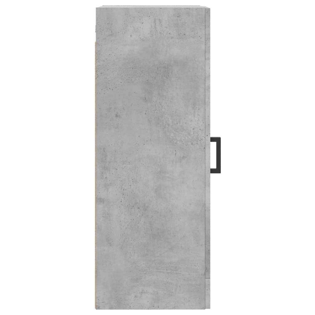 betonszürke szerelt fa fali szekrény 34,5x34x90 cm