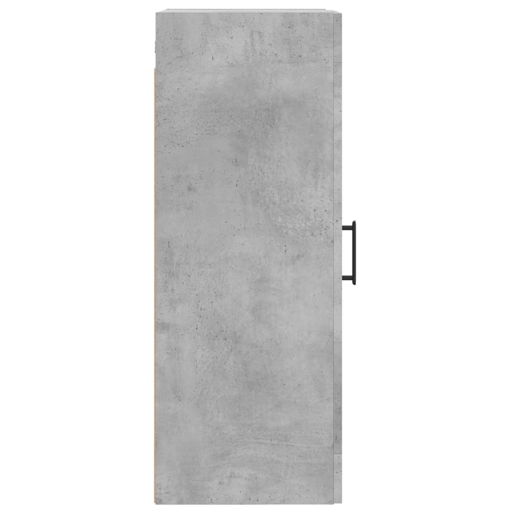 betonszürke szerelt fa fali szekrény 34,5x34x90 cm