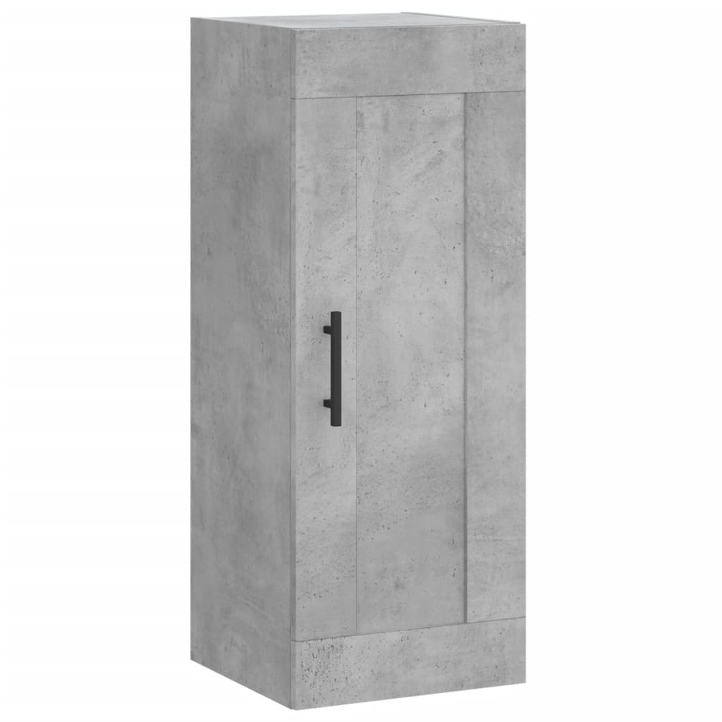 betonszürke szerelt fa fali szekrény 34,5x34x90 cm