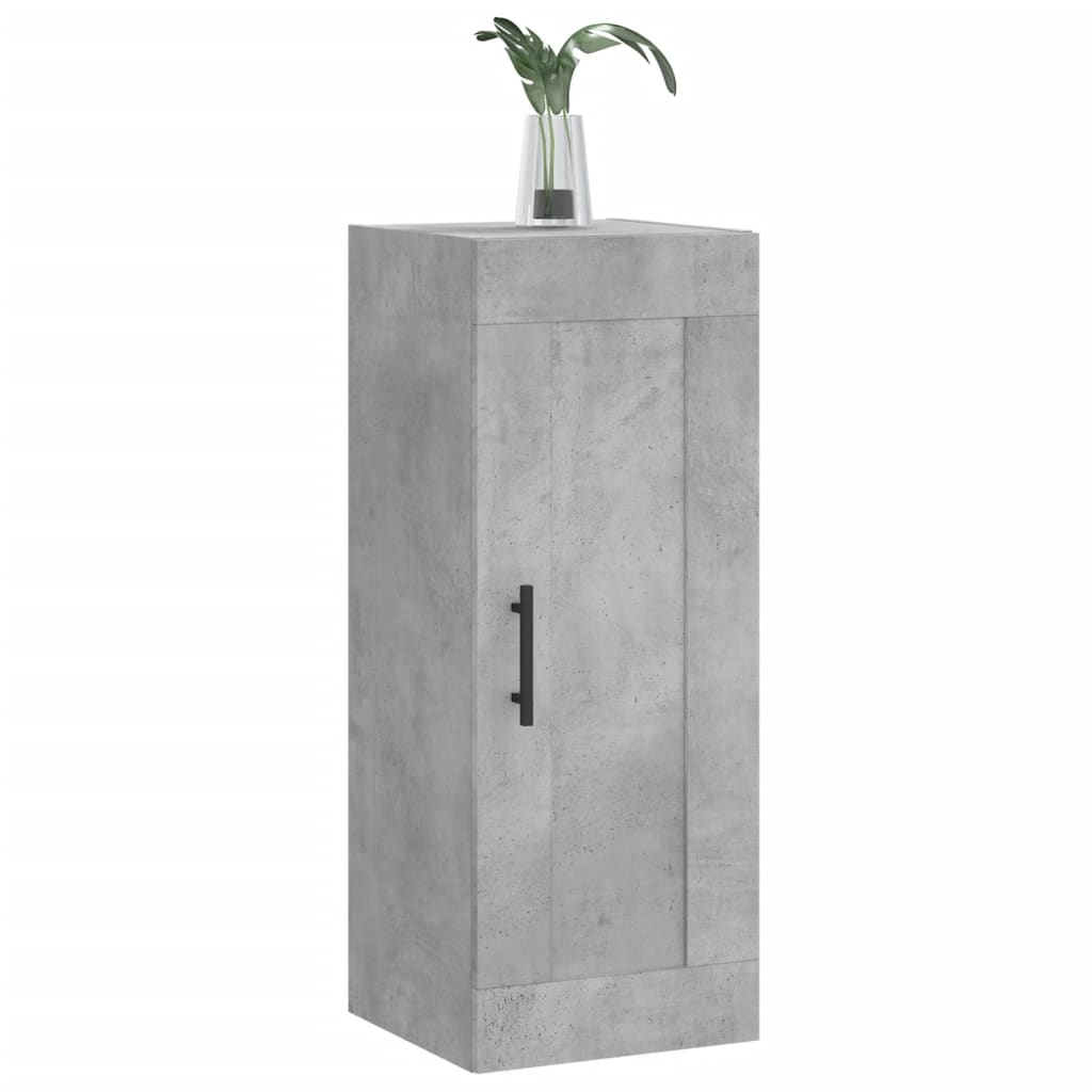 betonszürke szerelt fa fali szekrény 34,5x34x90 cm