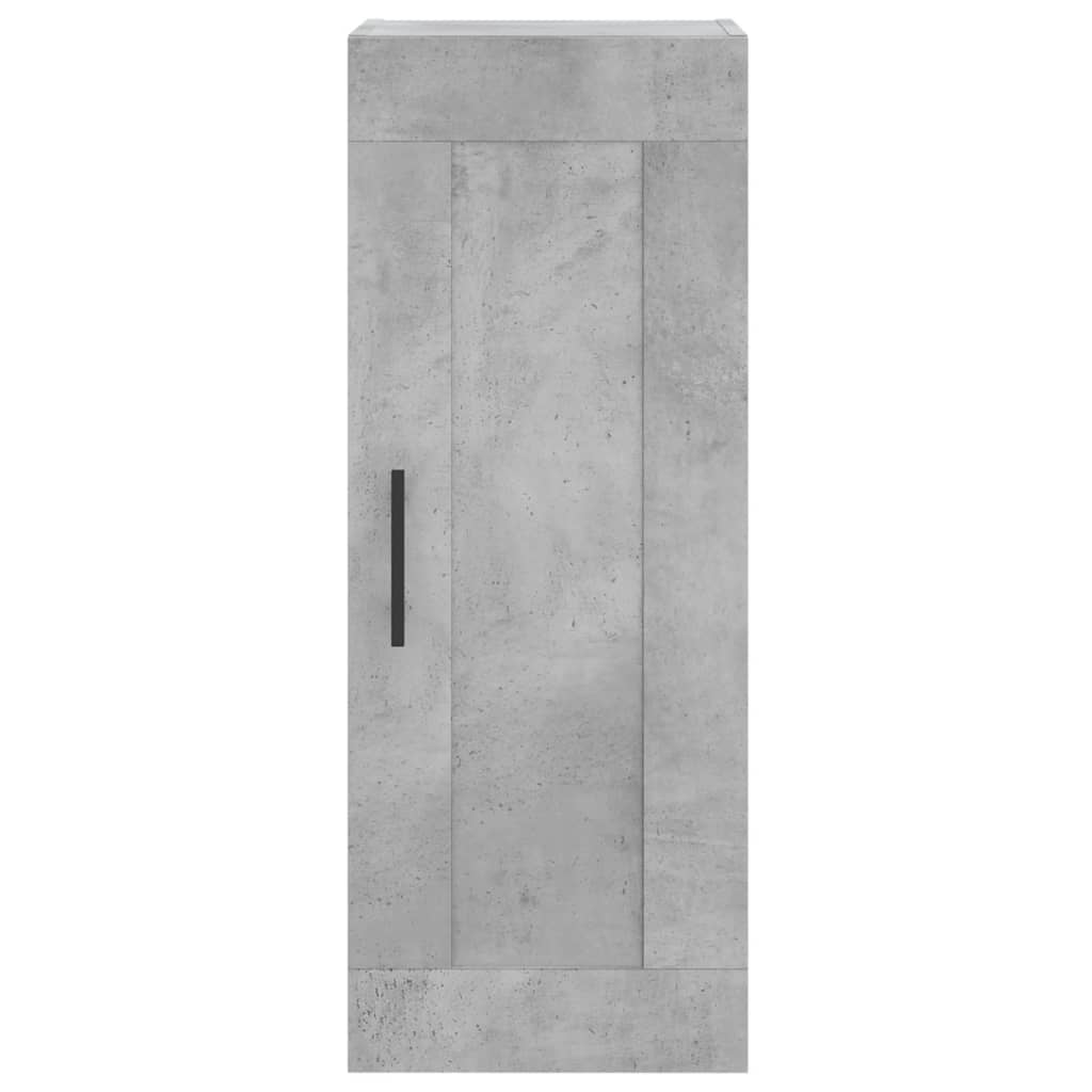 betonszürke szerelt fa fali szekrény 34,5x34x90 cm