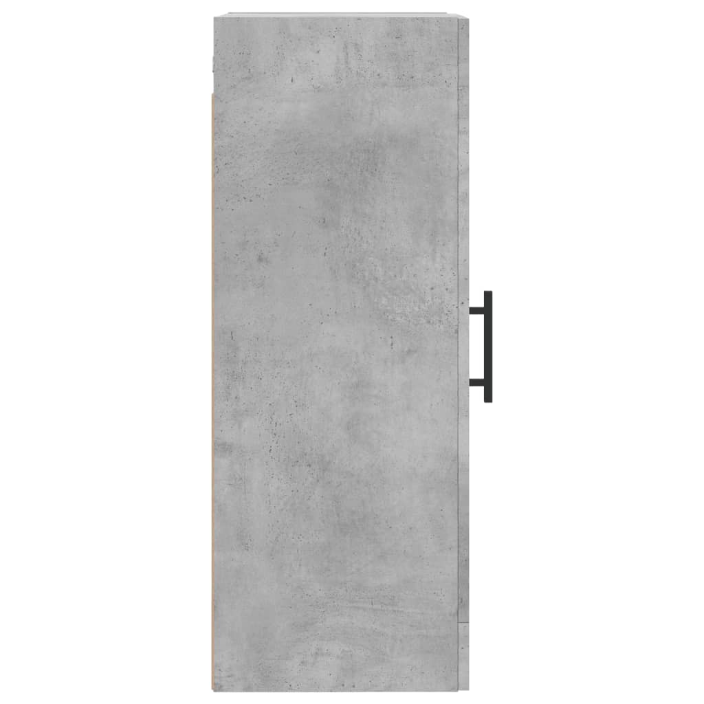 betonszürke szerelt fa fali szekrény 34,5x34x90 cm