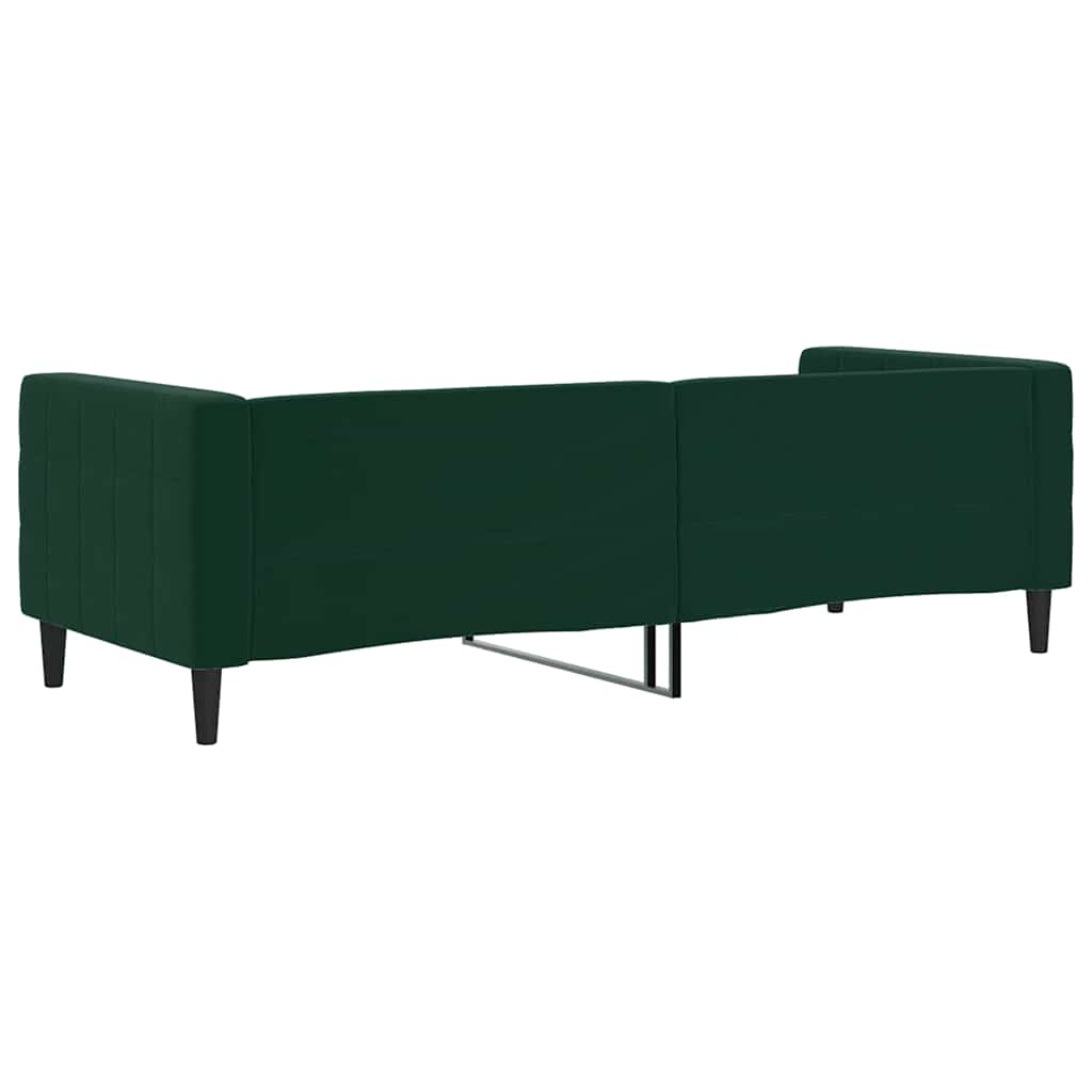 sötétzöld bársony kanapéágy 80 x 200 cm