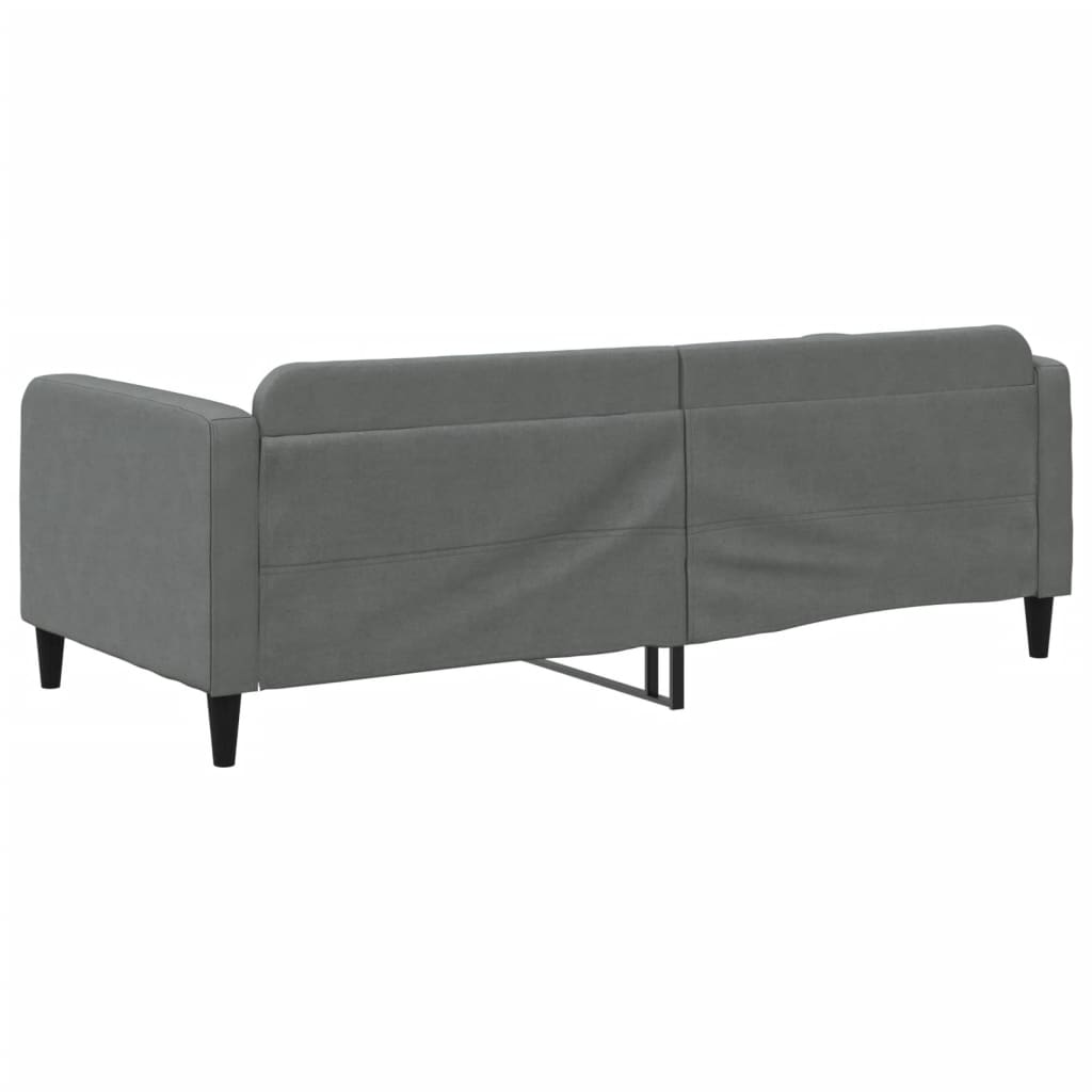 sötétszürke szövet kanapéágy 90 x 200 cm
