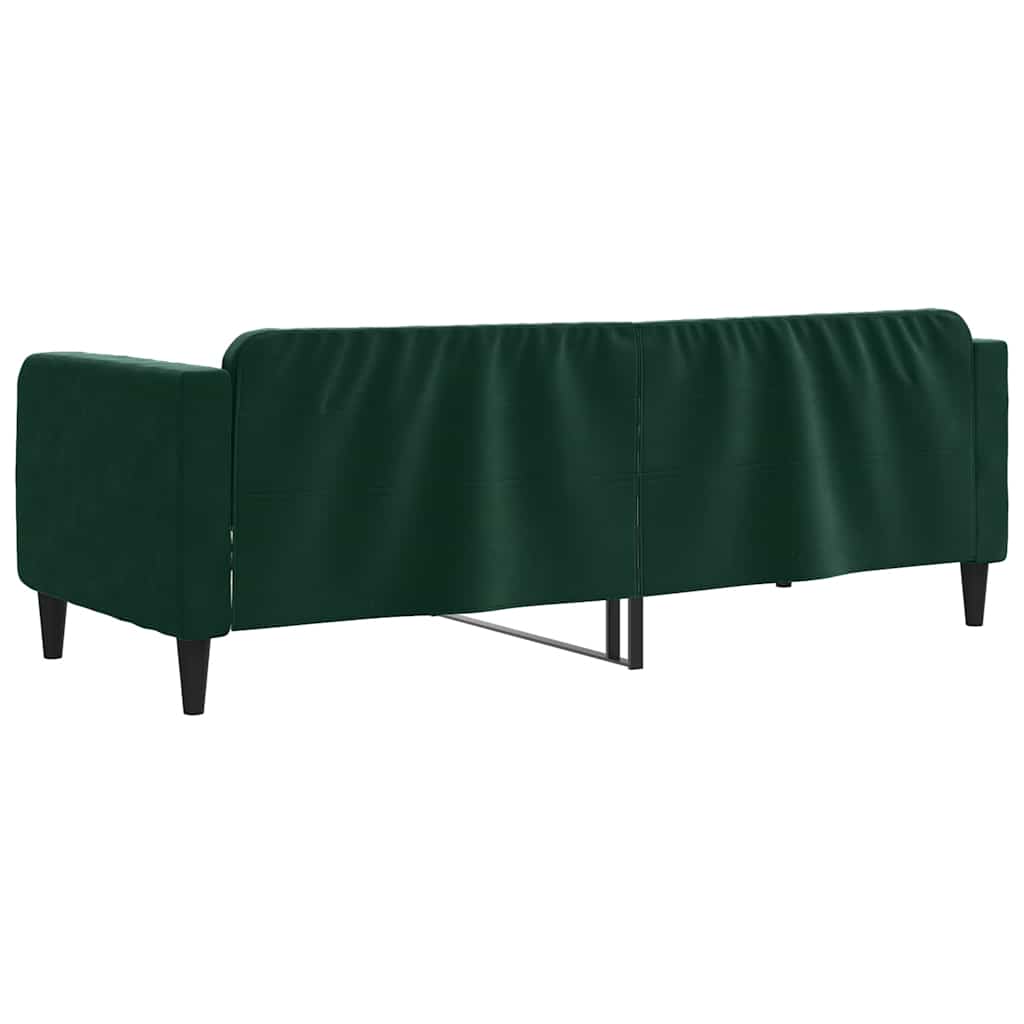 sötétzöld bársony kanapéágy 80 x 200 cm