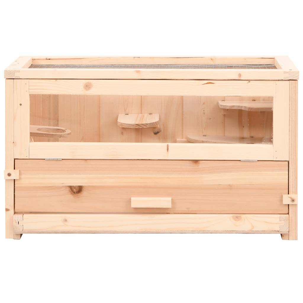 tömör fenyőfa hörcsögketrec 60 x 30 x 35 cm