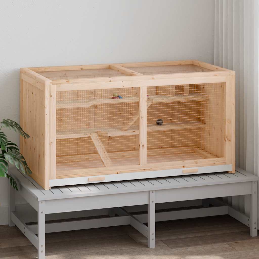 tömör fenyőfa hörcsögketrec 104 x 52 x 54 cm