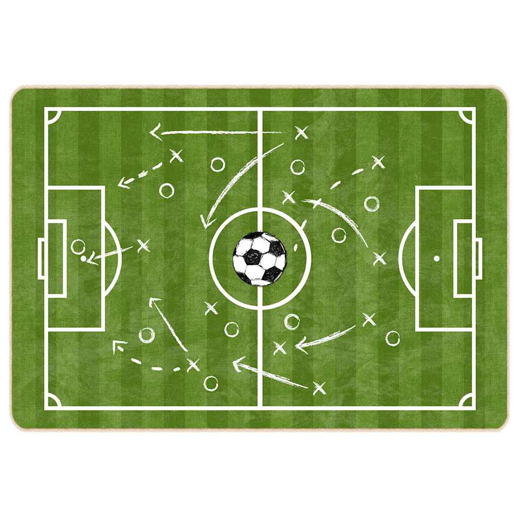 zöld mosható futballpálya gyerekszőnyeg 160x230 cm