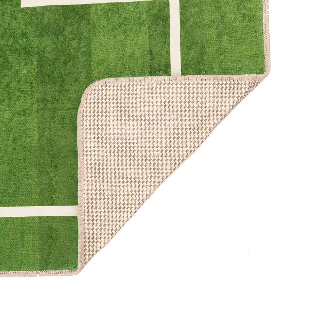 zöld mosható futballpálya gyerekszőnyeg 160x230 cm