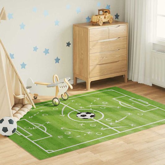 zöld mosható futballpálya gyerekszőnyeg 160x230 cm