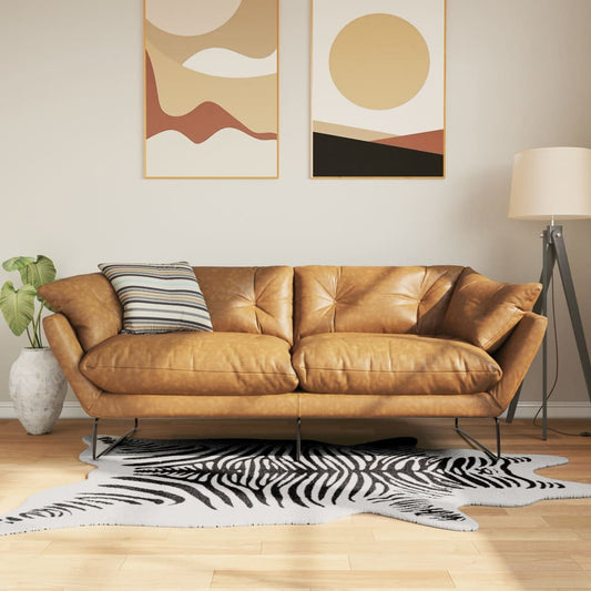 fekete-fehér zebramintás mosható szőnyeg 120x170cm