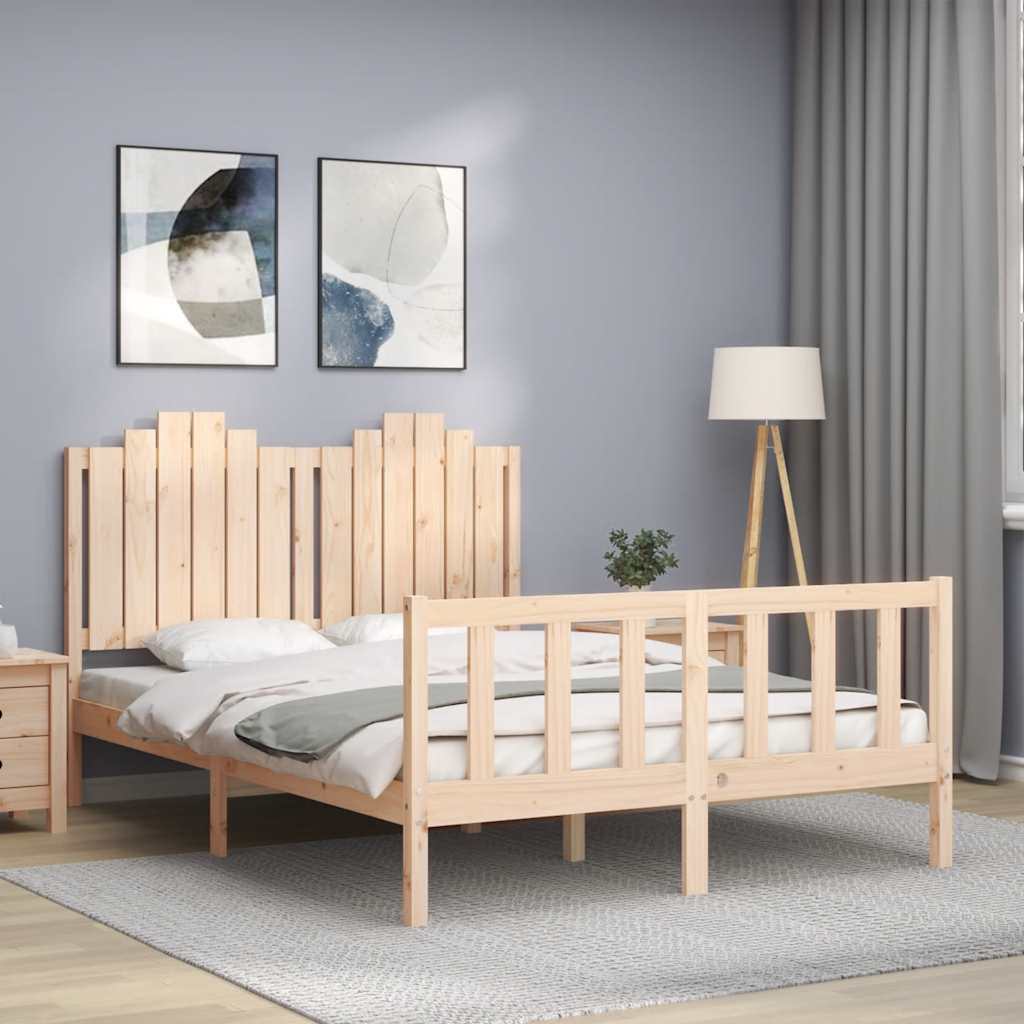 tömör fenyőfa ágy matrac nélkül 140 x 200 cm