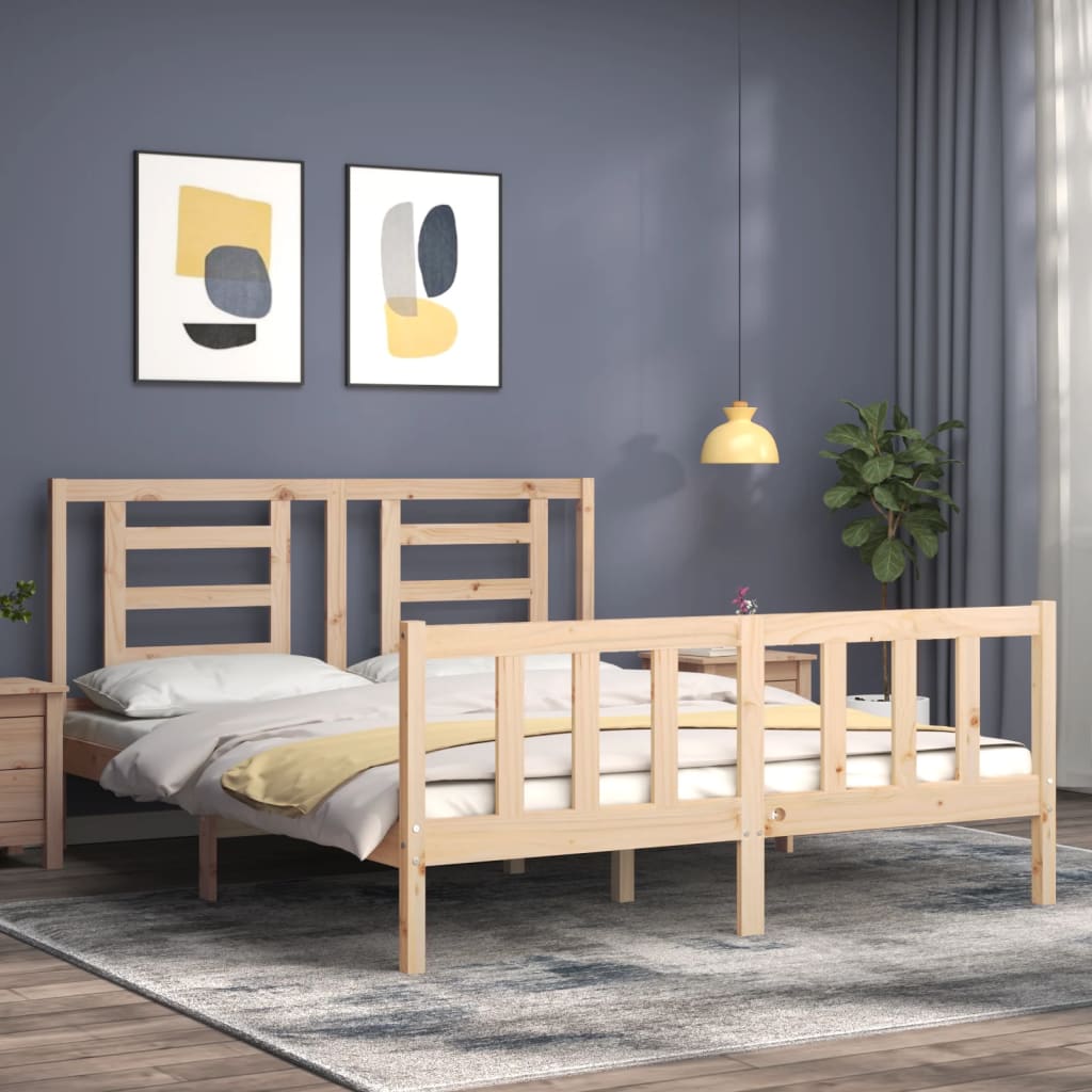 tömör fenyőfa ágy matrac nélkül 160 x 200 cm