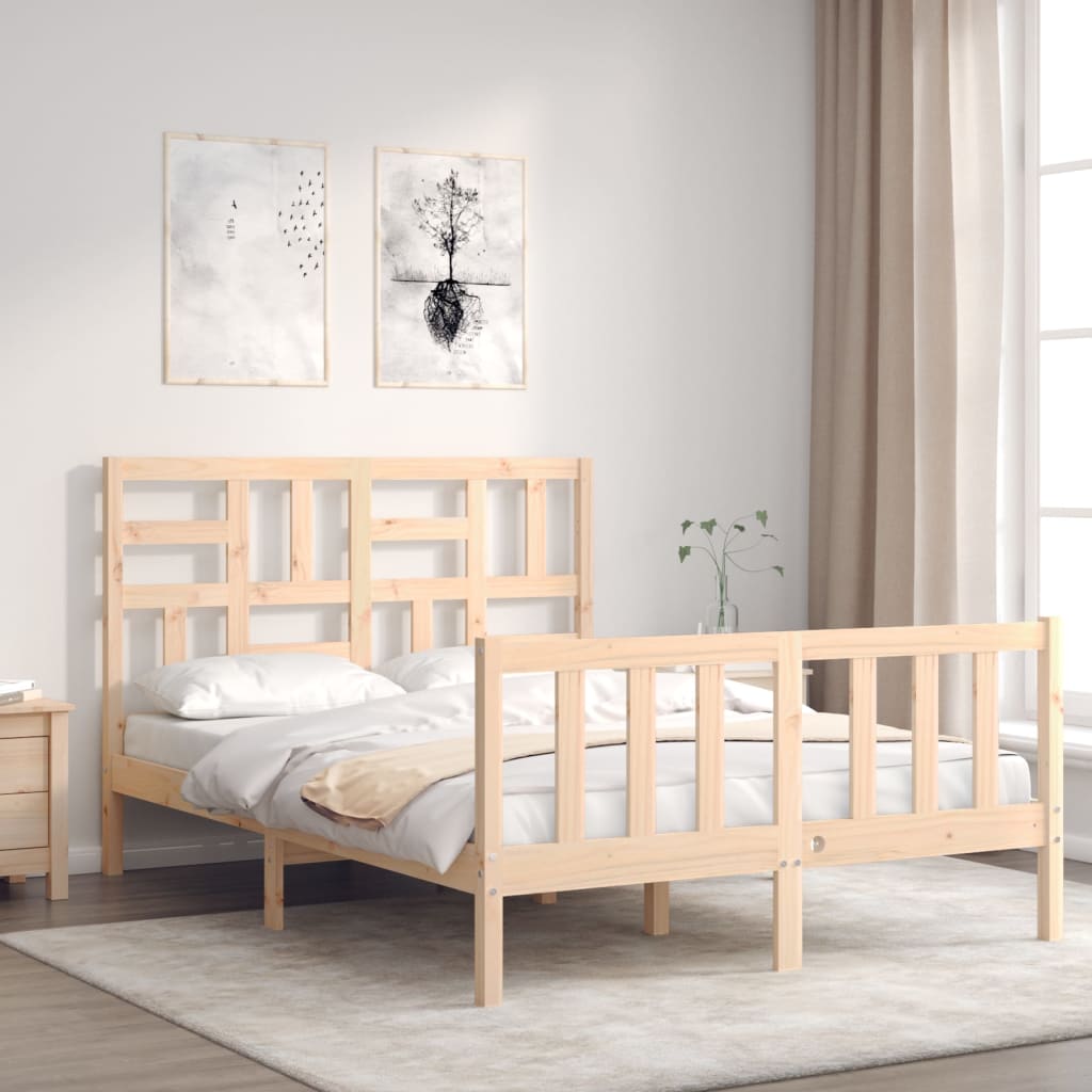 tömör fenyőfa ágy matrac nélkül 140 x 200 cm