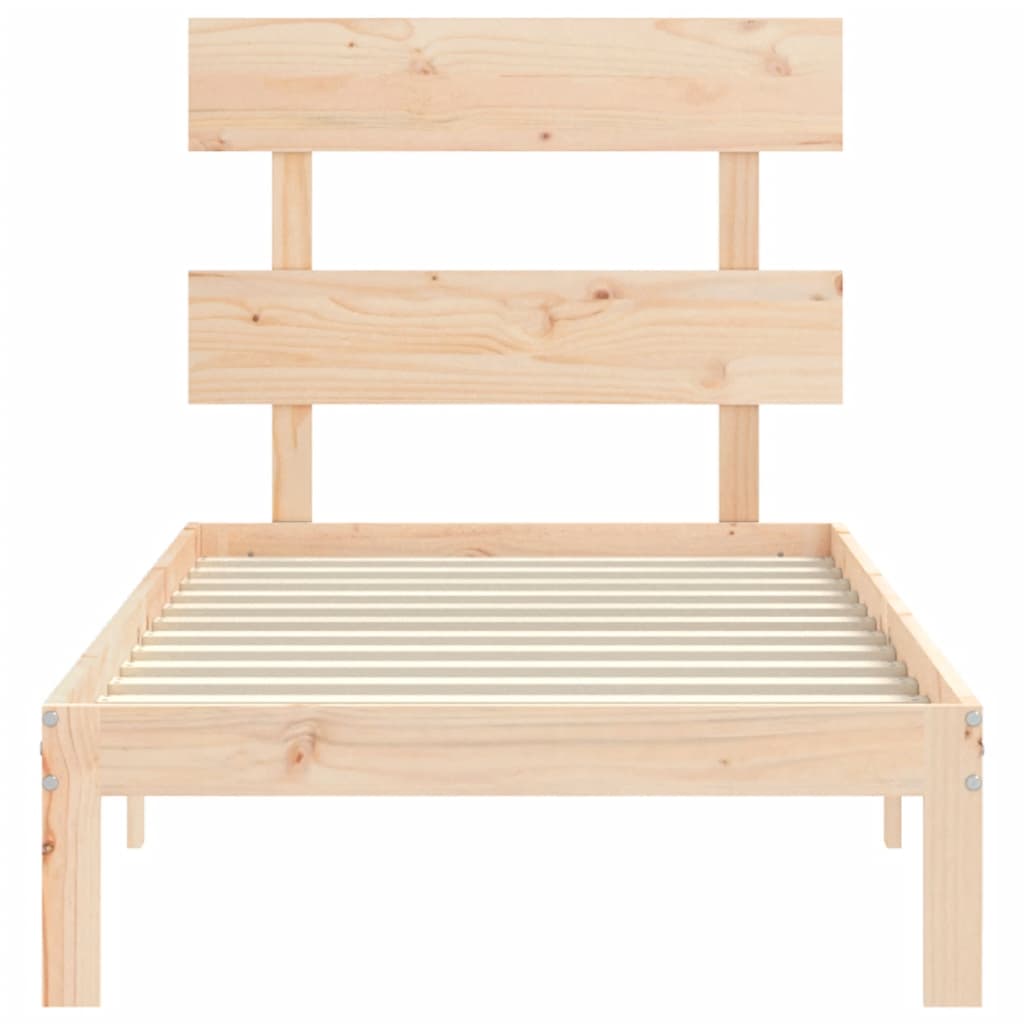 tömör fenyőfa ágy matrac nélkül 90 x 200 cm