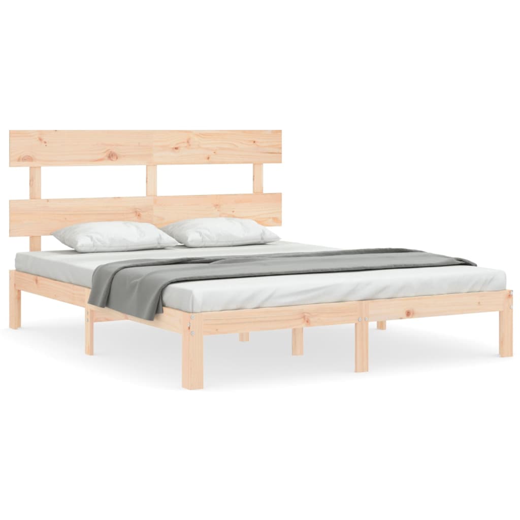 tömör fa ágykeret fejtámlával King Size