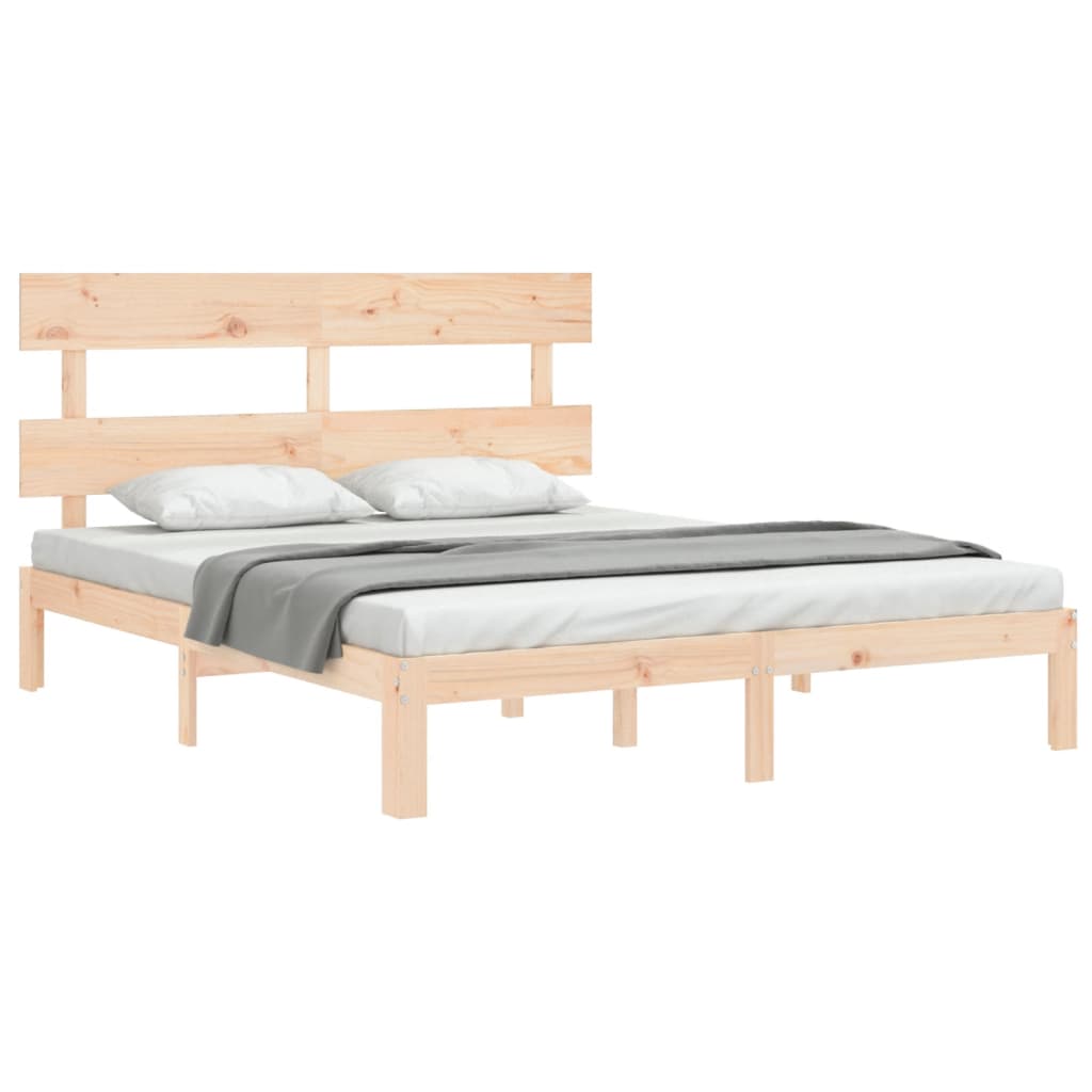 tömör fa ágykeret fejtámlával King Size