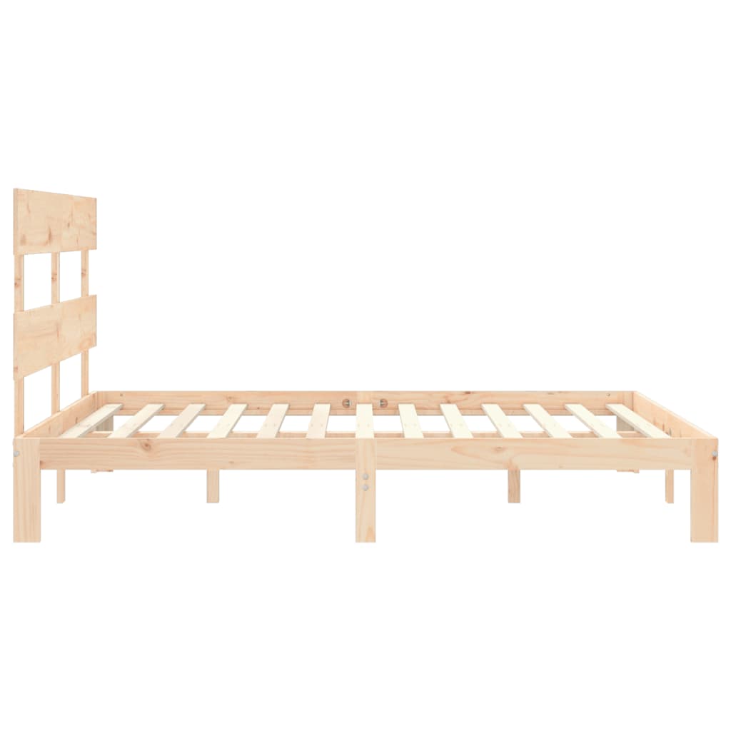 tömör fa ágykeret fejtámlával King Size