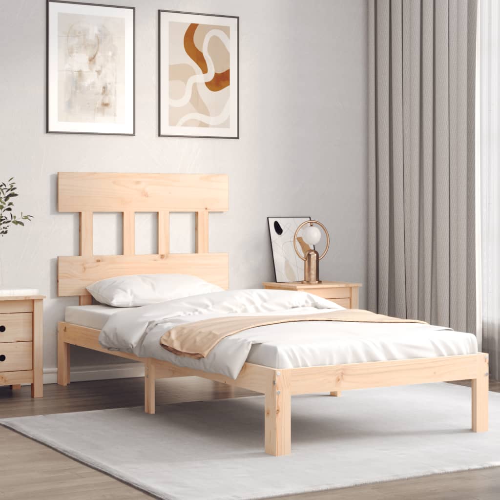 tömör fenyőfa ágy matrac nélkül 90 x 200 cm