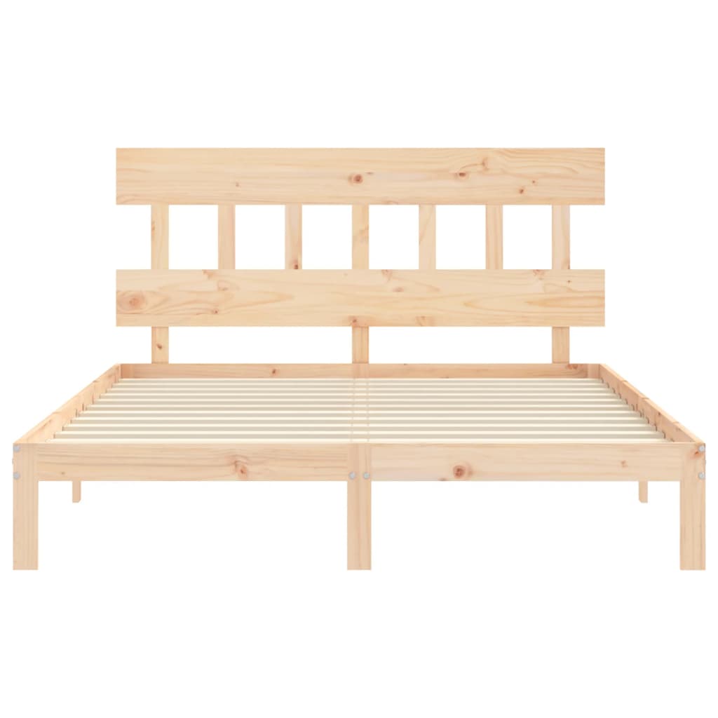 tömör fa ágykeret fejtámlával King Size