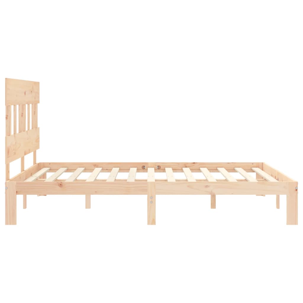 tömör fa ágykeret fejtámlával King Size