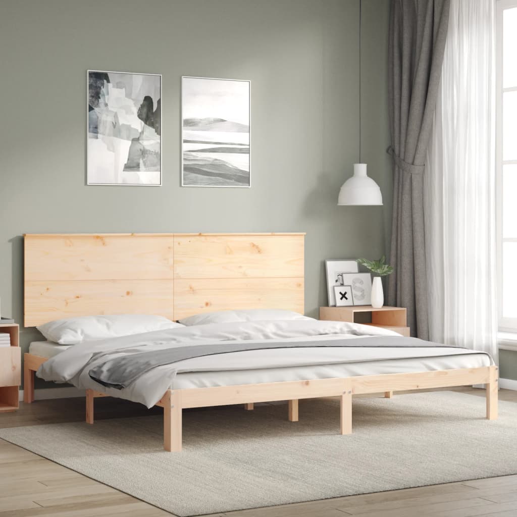 tömör fenyőfa ágy matrac nélkül 200 x 200 cm