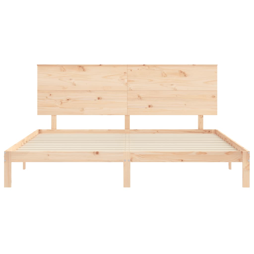 tömör fenyőfa ágy matrac nélkül 200 x 200 cm