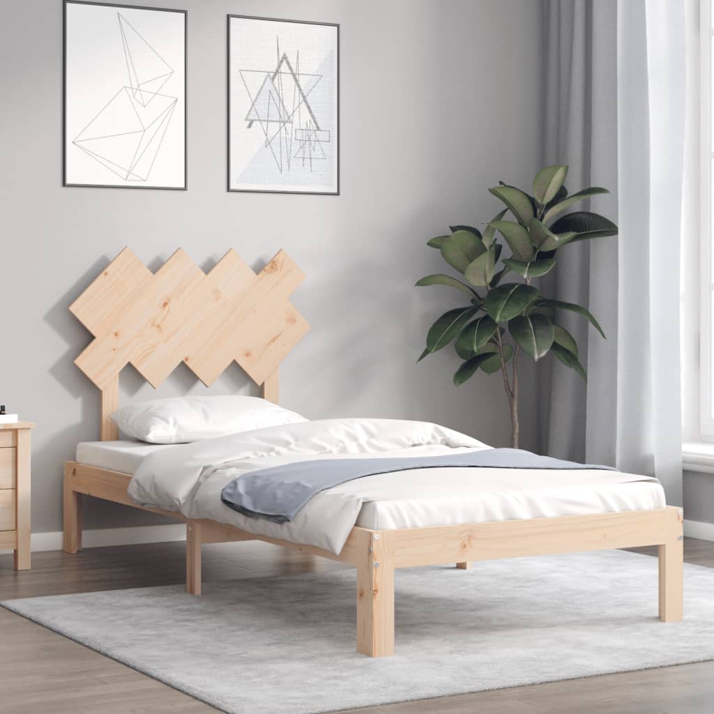 tömör fenyőfa ágy matrac nélkül 90 x 200 cm