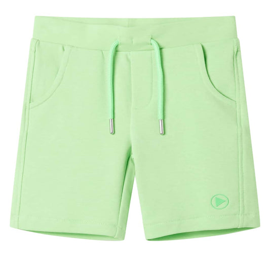Fluo zöld gyerekrövidnadrág 128