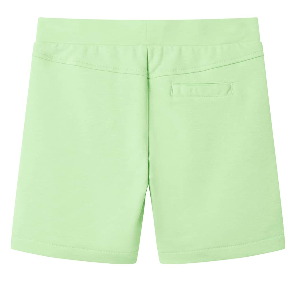 Fluo zöld gyerekrövidnadrág 128