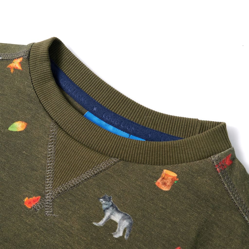 Khaki gyerekpulóver 116