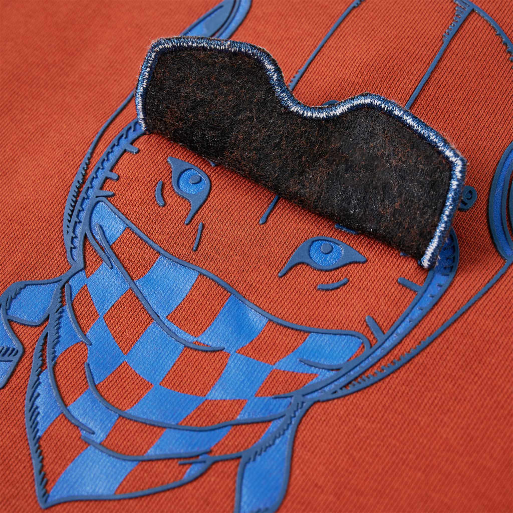 Világos rozsda színű gyerekpulóver 128