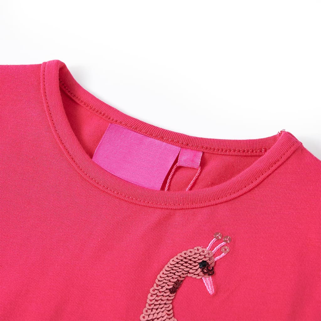Élénk rózsaszín hosszú ujjú gyerekpóló 128