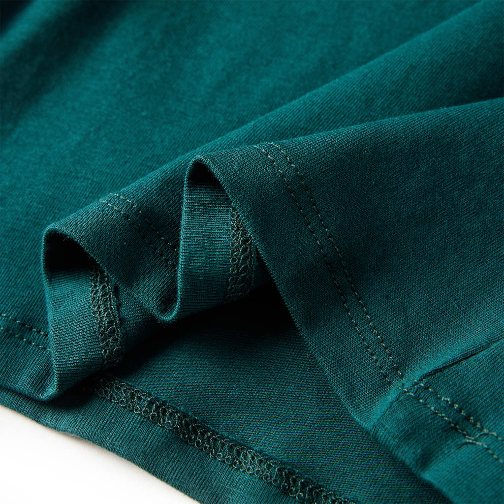 Sötétzöld hosszú ujjú gyerekpóló 140