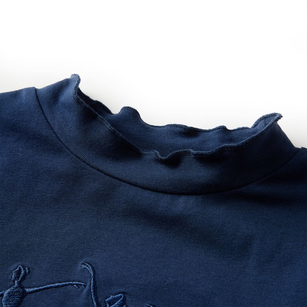 Tengerészkék hosszú ujjú gyerekpóló 128