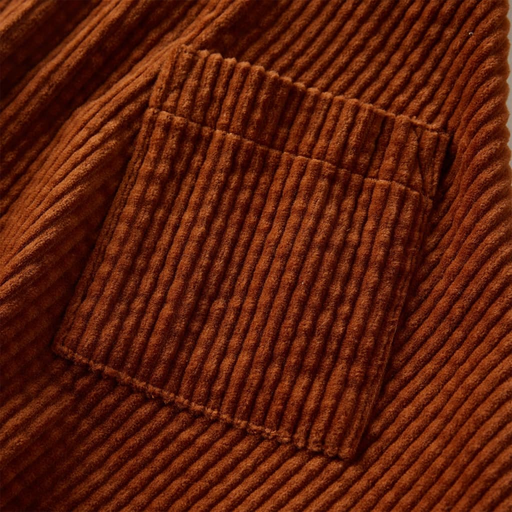 Gyerek szoknya zsebekkel Corduroy Cognac 92