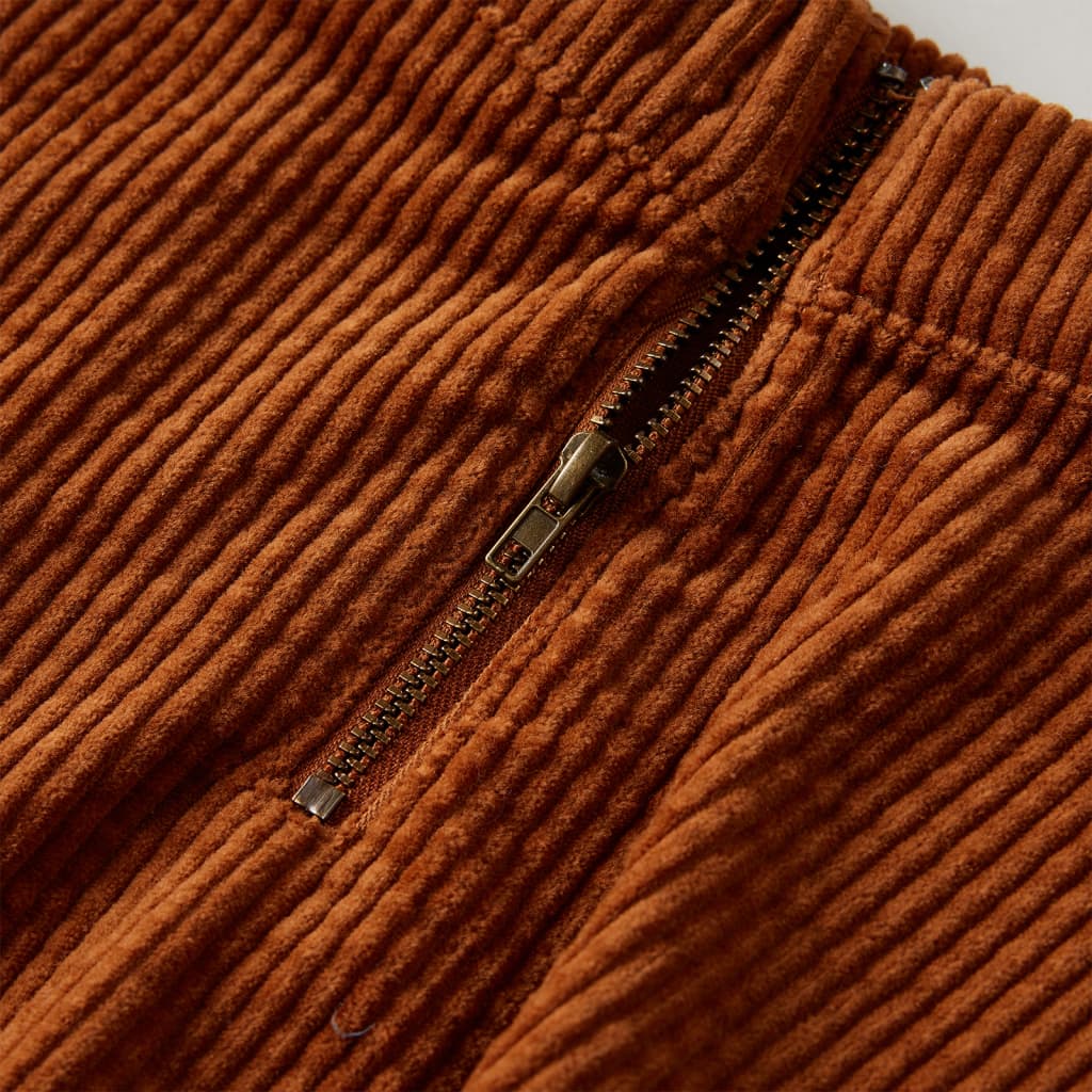 Gyerek szoknya zsebekkel Corduroy Cognac 92