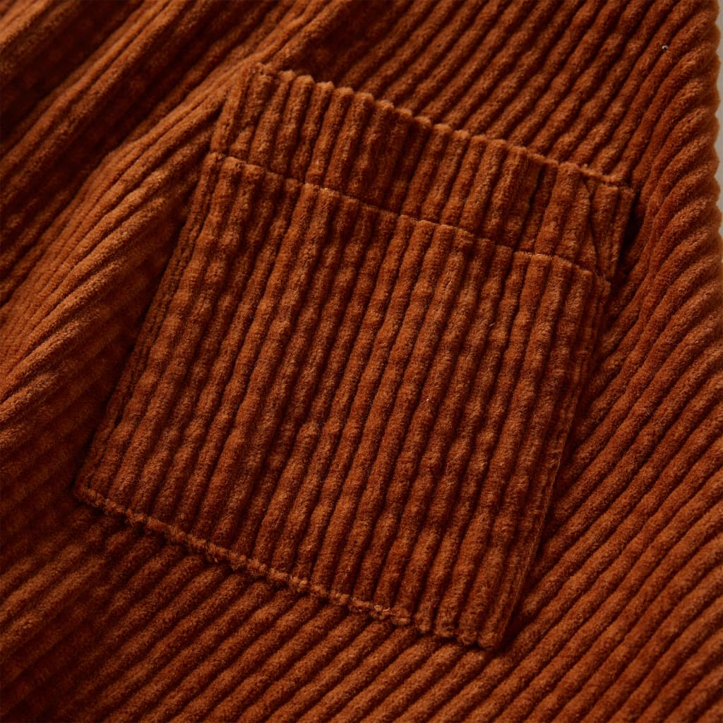 Gyerek szoknya zsebekkel Corduroy Cognac 116