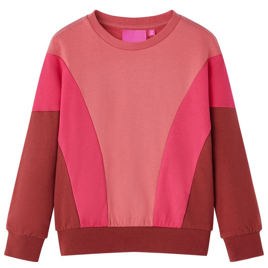 Gyerek pulóver Colour Block Rózsaszín és Henna 116